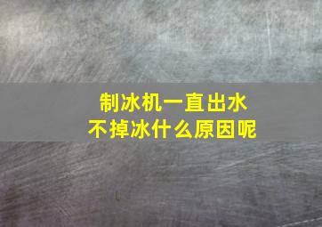 制冰机一直出水不掉冰什么原因呢