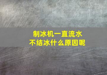 制冰机一直流水不结冰什么原因呢