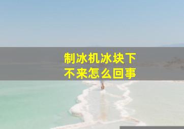 制冰机冰块下不来怎么回事