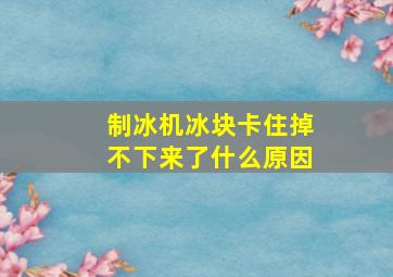 制冰机冰块卡住掉不下来了什么原因