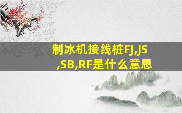 制冰机接线桩FJ,JS,SB,RF是什么意思