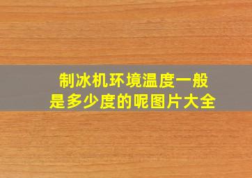 制冰机环境温度一般是多少度的呢图片大全