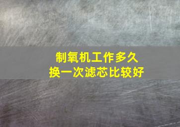 制氧机工作多久换一次滤芯比较好