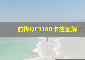 前锋QF316B卡控图解