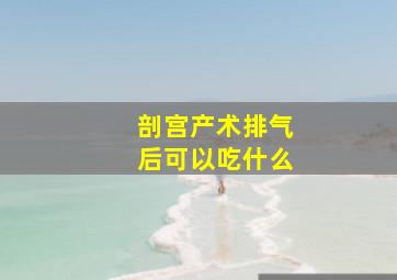 剖宫产术排气后可以吃什么