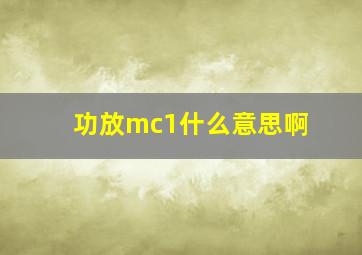 功放mc1什么意思啊