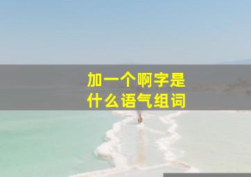 加一个啊字是什么语气组词