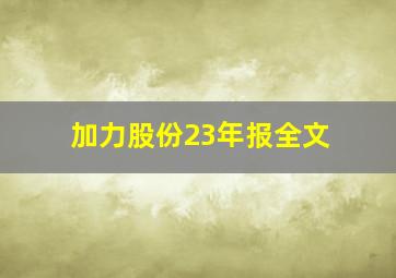 加力股份23年报全文