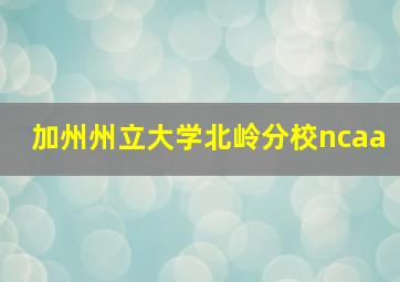 加州州立大学北岭分校ncaa