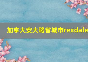 加拿大安大略省城市rexdale