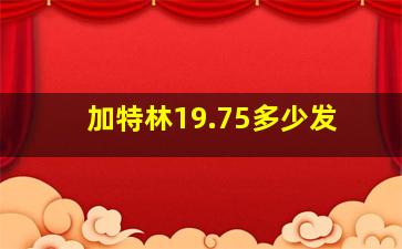 加特林19.75多少发