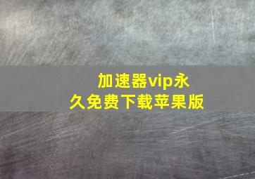 加速器vip永久免费下载苹果版