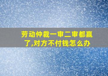 劳动仲裁一审二审都赢了,对方不付钱怎么办