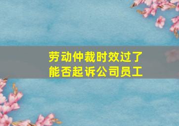 劳动仲裁时效过了能否起诉公司员工