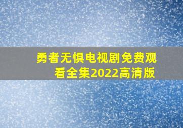 勇者无惧电视剧免费观看全集2022高清版