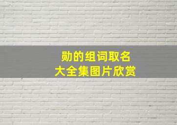 勋的组词取名大全集图片欣赏