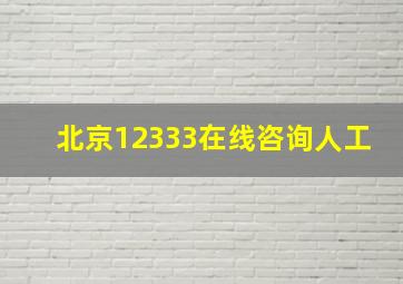 北京12333在线咨询人工