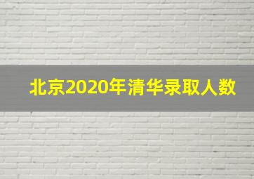 北京2020年清华录取人数