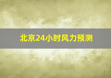 北京24小时风力预测