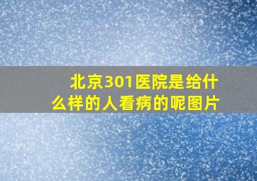 北京301医院是给什么样的人看病的呢图片