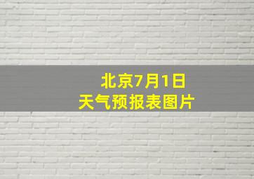 北京7月1日天气预报表图片