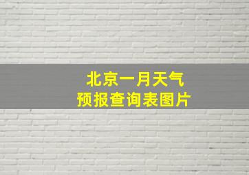 北京一月天气预报查询表图片