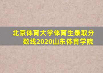 北京体育大学体育生录取分数线2020山东体育学院