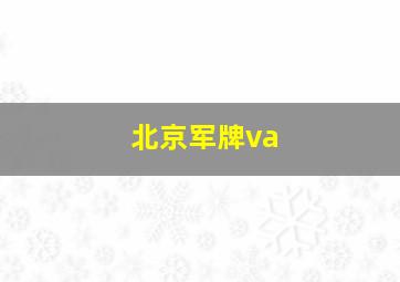 北京军牌va