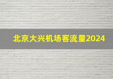 北京大兴机场客流量2024