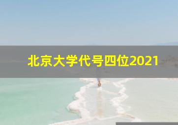 北京大学代号四位2021