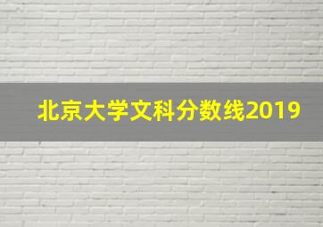 北京大学文科分数线2019