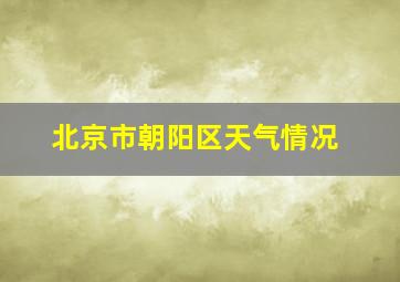 北京市朝阳区天气情况