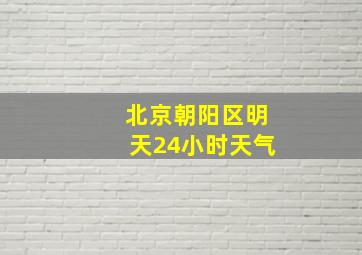 北京朝阳区明天24小时天气