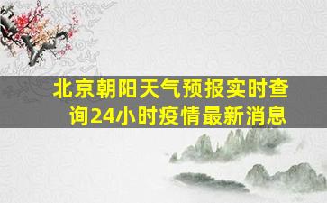 北京朝阳天气预报实时查询24小时疫情最新消息