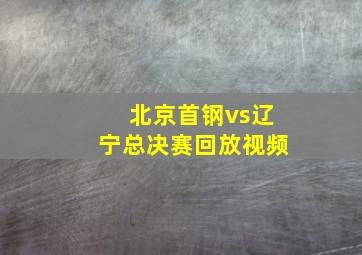 北京首钢vs辽宁总决赛回放视频