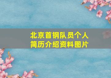 北京首钢队员个人简历介绍资料图片