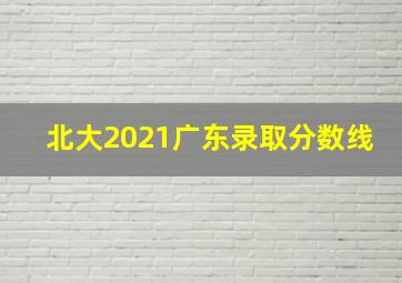 北大2021广东录取分数线