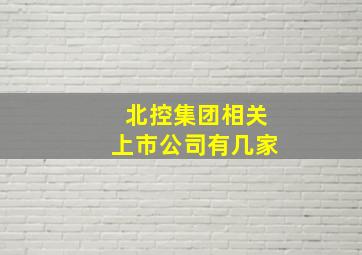 北控集团相关上市公司有几家