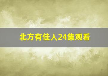 北方有佳人24集观看