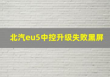 北汽eu5中控升级失败黑屏