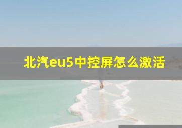 北汽eu5中控屏怎么激活