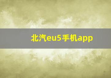 北汽eu5手机app