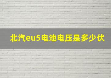 北汽eu5电池电压是多少伏