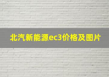 北汽新能源ec3价格及图片