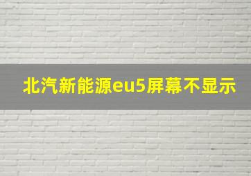 北汽新能源eu5屏幕不显示