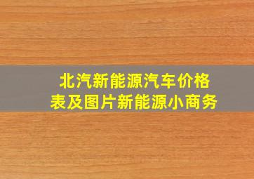 北汽新能源汽车价格表及图片新能源小商务