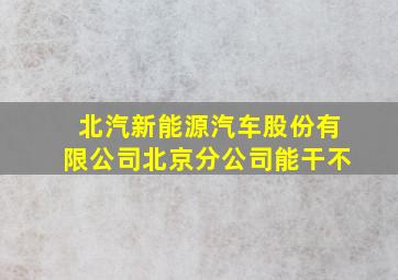 北汽新能源汽车股份有限公司北京分公司能干不