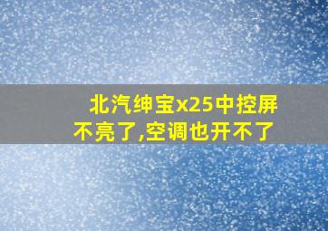 北汽绅宝x25中控屏不亮了,空调也开不了