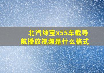 北汽绅宝x55车载导航播放视频是什么格式