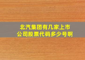 北汽集团有几家上市公司股票代码多少号啊